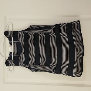 Navy and white striped tank top